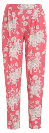 Damella Flower Cotton Pyjama Pants Rosa Mönstrad bomull Large Dam