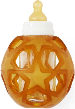 2In1 Baby Glass Bottle With Star Ball Cover Baby & Maternity Baby Feeding Baby Bottles & Accessories Baby Bottles Oransje HEVEA*Betinget Tilbud