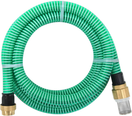 vidaXL Tubo di Aspirazione con Connettori in Ottone 4 m 25 mm Verde