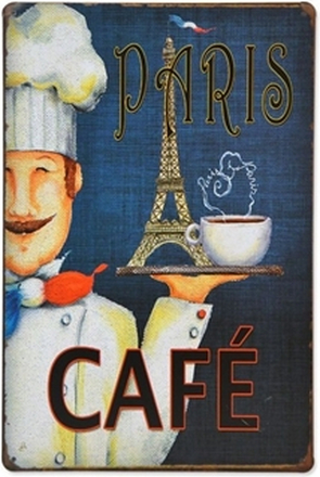 Emaljeskilt Paris Cafe