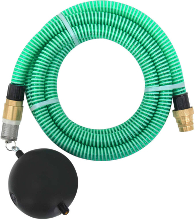 vidaXL Tubo di Aspirazione con Connettori in Ottone 5 m 25 mm Verde