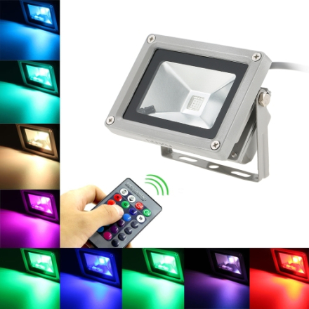 Lixada 10W RGB LED Flutlicht Wasserdichte Dekorative Lampe
