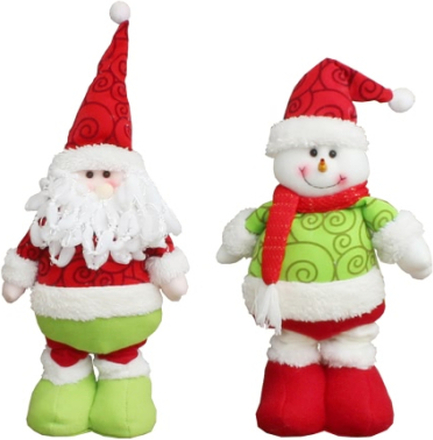 Weihnachten Ausziehbare Standing Puppe Spielzeug Santa / Schneemann / Rentier X'mas Party Dekorationen Ornamente Weihnachten Geschenk