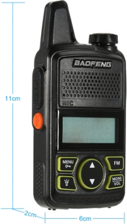 BaoFeng BF-T1 Mini Zweiweg Funk Walkie Talkie UHF 400-470 MHz 20CH Tragbare Hand Interfon 1500 mah Batterie Taschenlampe