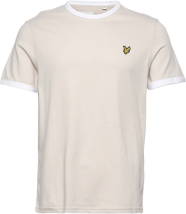 Ringer T-Shirt T-shirts Short-sleeved Creme Lyle & Scott*Betinget Tilbud