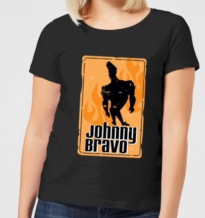Johnny Bravo Fire Women's T-Shirt - Black - XL - Black