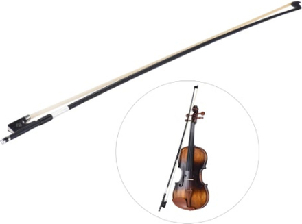 Gut ausgewogene Carbonfaser 4/4 Violine Fiddle Bow Runder Stick Exquisite Rosshaar Ebenholz Frosch
