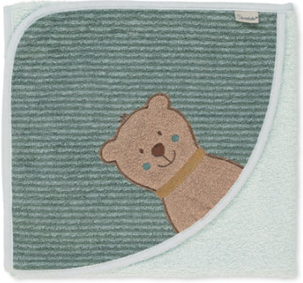 Sterntaler Badehåndklæde med hætte Ben lysegrøn 80 x 80 cm