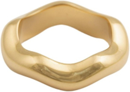 Syster P Ring Bolded Wavy Guld 19 mm