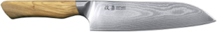 Kaizen Santoku Chef's Knife 18Cm Home Kitchen Knives & Accessories Chef Knives Sølv Satake*Betinget Tilbud