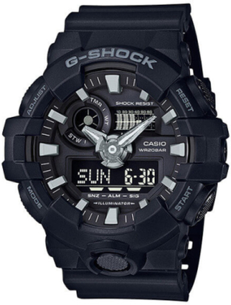 Casio G-Shock GA-700-1BER analoog-digitaal Zwart 53 mm