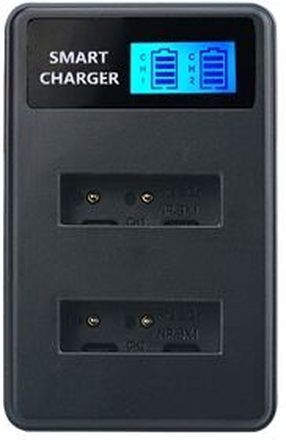 LCD-skærm 2-kanals NP-BX1 USB-batterioplader til Sony HX50 HX300 WX300 HX400 H400 osv.