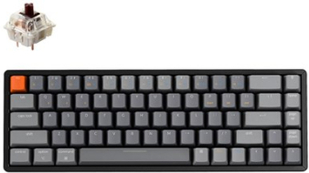 Keychron K6 Rgb Aluminium Keyboard Brown Kabling; Trådløs Tastatur Nordisk Sort