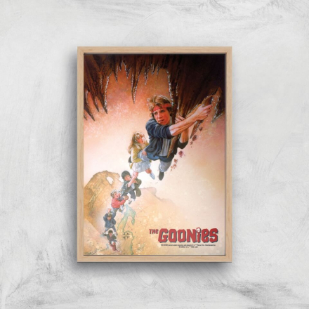 The Goonies Retro Poster Giclee Art Print - A3 - Wooden Frame