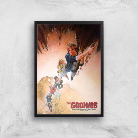 The Goonies Retro Poster Giclee Art Print - A2 - Black Frame