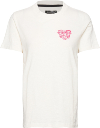 Vintage Peace & Love Tee T-shirts & Tops Short-sleeved Beige Superdry*Betinget Tilbud