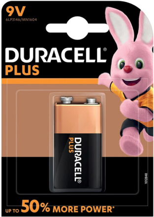 1x stuk Duracell V9 Plus batterij alkaline LR61 9 V