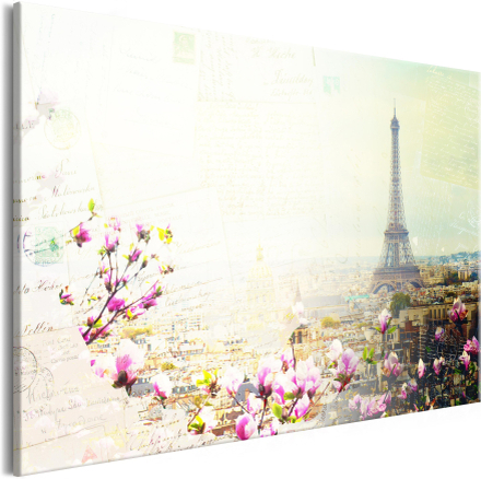 Canvas Tavla - Postcards from Paris Wide - 120x80