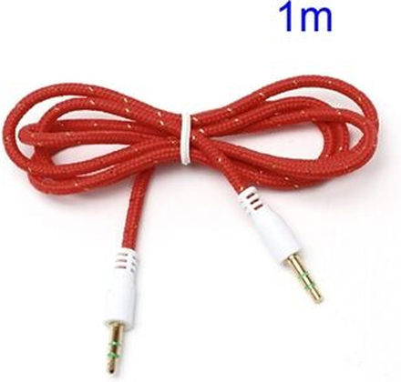 Woven 3.5mm Male to Male M/M Stereo Audio Cable for PC iPhone MP3 MP4