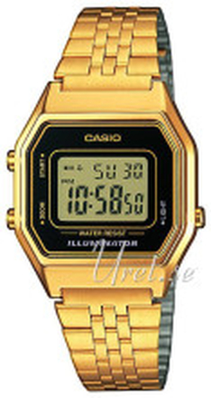 Casio LA680WEGA-1ER Collection LCD/Gulguldtonat stål 33.5x28.6 mm