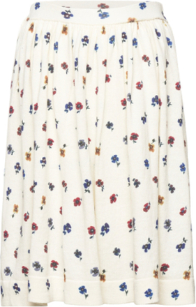 Printed Skirt Dresses & Skirts Skirts Midi Skirts Cream FUB