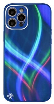 PHONESKIN for iPhone 13 Pro Max 3D Effect Radiant High Aluminum-Silicon Glass Case Cross S-shaped S