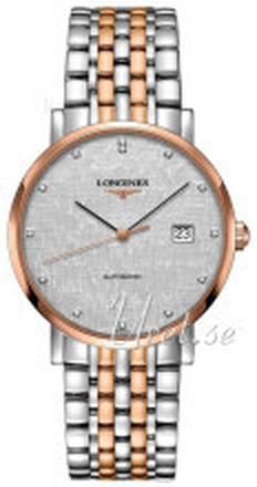 Longines L4.910.5.77.7 Elegant Grå/Rose-gulltonet stål Ø39 mm