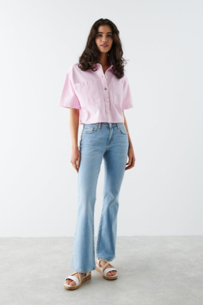 Gina Tricot - Low waist bootcut jeans - Flare farkut - Blue - 36 - Female