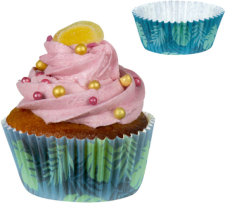 50 stk Cupcake / Muffinsformar - Flamingo Gold