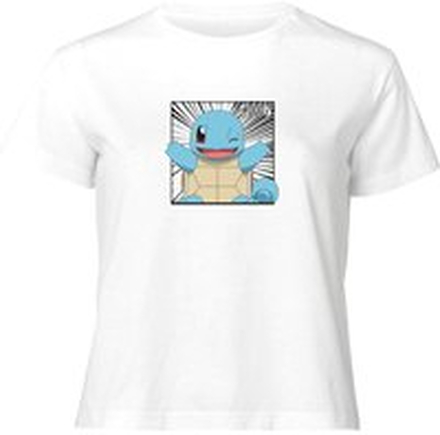 Pokémon Pokédex Squirtle #0007 Women's Cropped T-Shirt - White - M