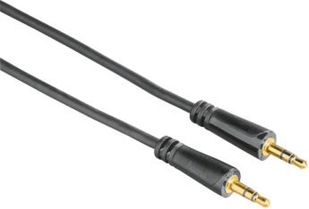HAMA Kabel Audio 3.5mm-3.5mm Guld Svart 1.5m