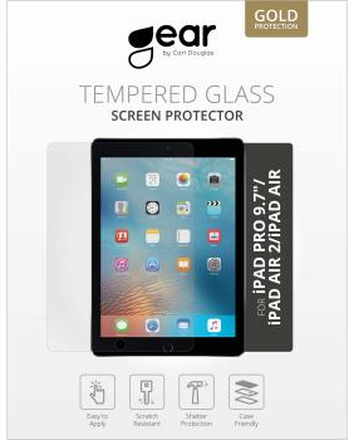 GEAR Härdat Glas 2.5D GOLD iPad Air/Air2/New/Pro 9,7""
