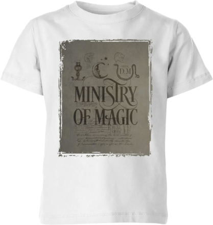 Harry Potter Ministry Of Magic Kids' T-Shirt - White - 11-12 Years - White