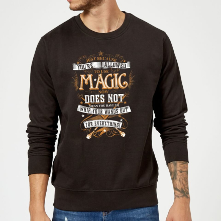 Harry Potter Whip Your Wands Out Sweatshirt - Black - XXL - Black