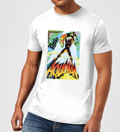 Justice League Aquaman Cover Men's T-Shirt - White - M - White