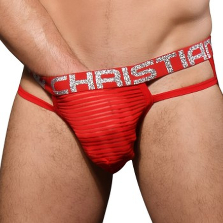 Andrew Christian Almost Naked Stripe Sexy Brief Rød polyester Small Herre