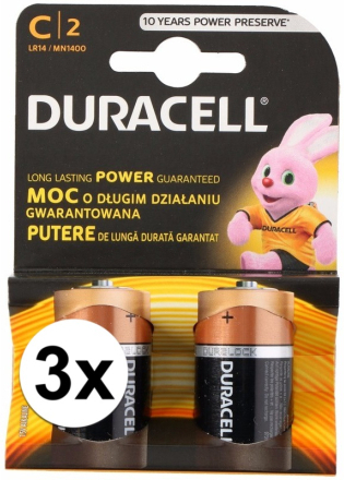 Duracell batterijen CR/LR14 6 stuks