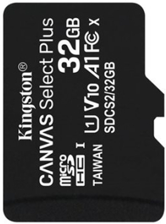 Kingston, 32GB micSDHC Canvas Select Plus 100R A1 w/o ADP