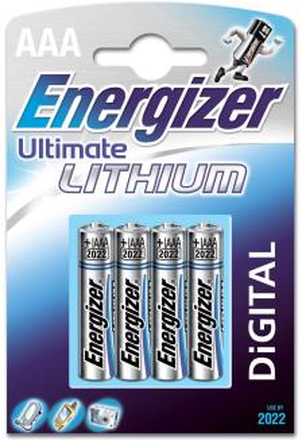 Energizer Litiumbatteri AAA | 1.5 V DC | 1250 mAh | 4-Blister | Silver