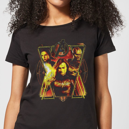 Avengers Endgame Distressed Sunburst Women's T-Shirt - Black - XL - Black