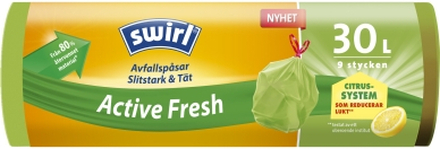SWIRL Swirl-roskapussi Active Fresh 30 L, 9-pakkaus