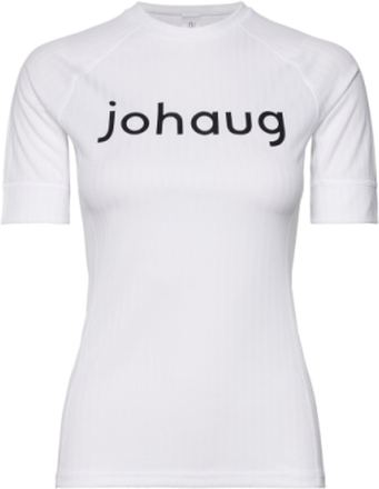 Rib Tech Tee T-shirts & Tops Short-sleeved Hvit Johaug*Betinget Tilbud