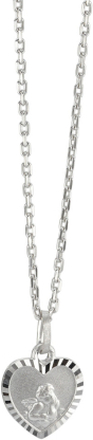 Rhomberg Mädchen Halskette mit Anhänger Silber rhodiniert Schutzengel 36-38 cm verstellbar Ø11 mm