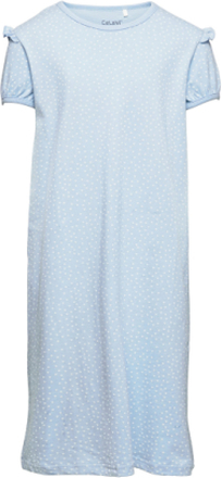 Nightdress Ss -Aop Dresses & Skirts Dresses Casual Dresses Short-sleeved Casual Dresses Blue CeLaVi