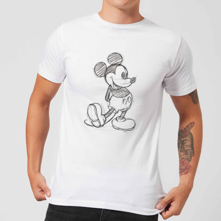 Disney Mickey Mouse Sketch Men's T-Shirt - White - M