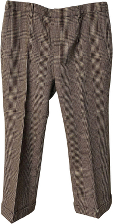 Pre-owned cropped Houndstooth Trousers in Wool
