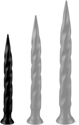 Long Tail Dildo Black 35 cm Extra lång analdildo