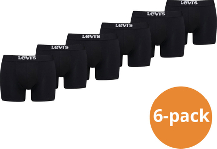 Levi's Boxershorts Heren 6-pack Solid Organic Cotton Black-XL