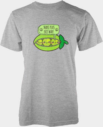 Make Peas Not War Grey T-Shirt - XXL - Grey