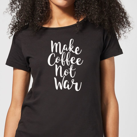 Make Coffee Not War Women's T-Shirt - Black - 5XL